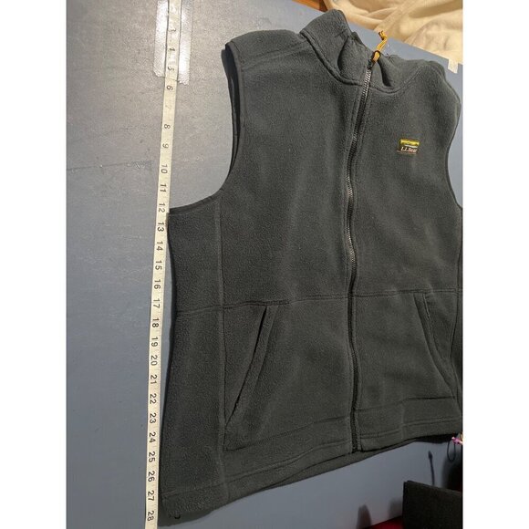 L.L.Bean Mens Fleece Vest L Gorpcore Outdoor Full Zip - Picture 2 of 9